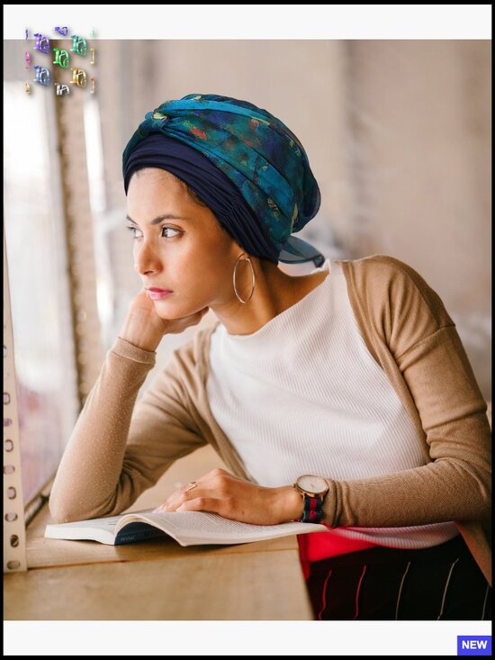 Lightweight Viscose Head Scarf Turban Chemo Cap Elegant Stretchy Pre-Tied